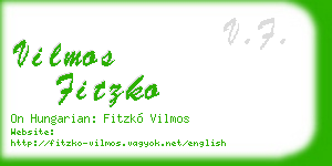 vilmos fitzko business card