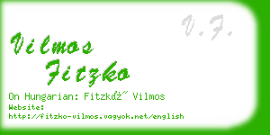 vilmos fitzko business card